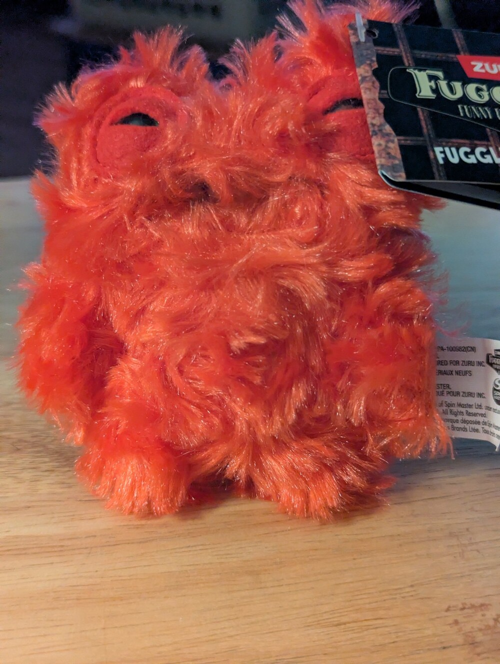 ZURU Fuggler Plush Toy - Bright Orange Fuzzy Monster with White Button